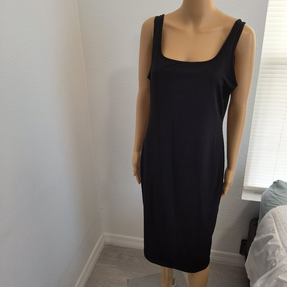Black Stretch Midi Dress